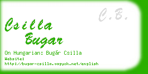 csilla bugar business card